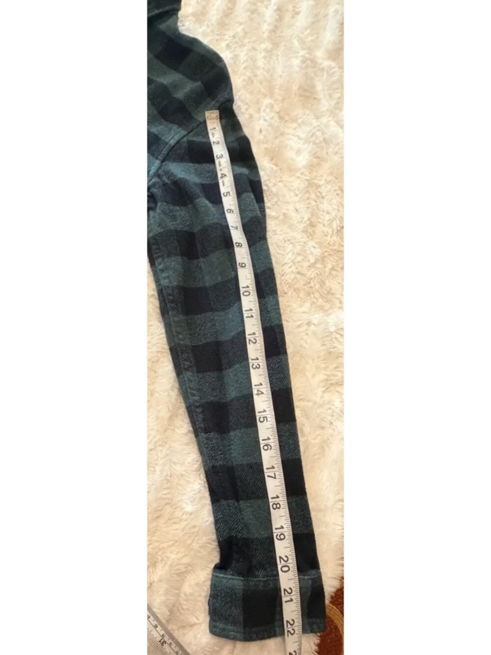 Vans Off The Wall Flannel Boys Buttoned Dark Green w/Black Pattern Shirt Size XL